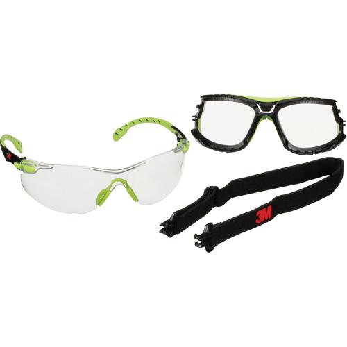 Solus™ 1000 Series Safety Glasses - Meets/Exceeds CSA Z94.3/ANSI Z87+, Clear, Anti-Fog/Anti-Scratch, Green, Black, Polycarbonate, Frameless, Removable Gasket