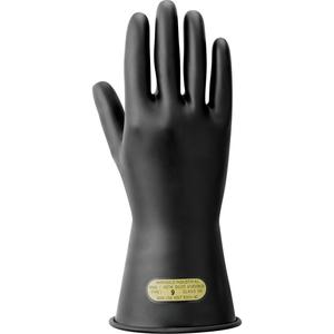 ActivArmr® Electrical Insulating Gloves - 7, 8, 9, 10, 11, 12, 11" L, 00, IEC EN60903/ASTM D120, Black, Natural Latex Rubber, Straight Cuff with Rolled Beaded Edge, 60 °C (140 °F)