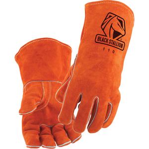 Select Shoulder Stick Glove - Large, Small, Medium, X-Large, Cotton, Split Cowhide
