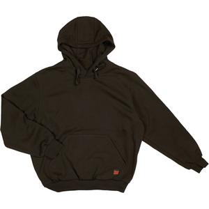 Water Repellent Fleece Pullover Hoodie - Cotton/Polyester, X-Large, Black, Men's