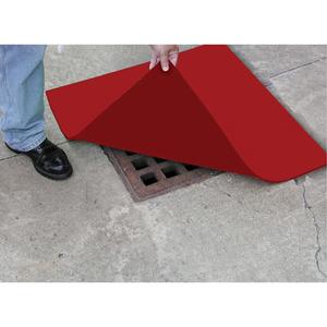 Spill Protector Drain Cover - Square, 42" L x 42" W, Red