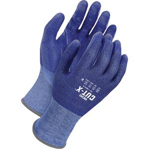Cut-X Cut-Resistant Gloves - 10, 7, 8, 9, 11, 18, HPPE, Silicone, Dipped Palm, ASTM ANSI Level A9, ANSI/ISEA 105 Level 6, Unrated, ANSI/ISEA 105 Level 3, Unrated, Blue