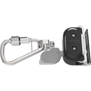 Guided-Type Fall Arrester with Self-Locking Carabiner - Without Lanyard, 3/8"/5/16", Stainless Steel, Polyamide, Galvanized Steel, >15 kN (3300 lbf)
