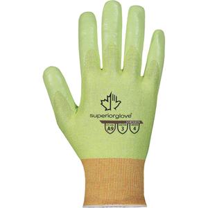 High-Visibility S18TAXFN Cut-Resistant Gloves - 5, 18, TenActiv™, Foam Nitrile, Dipped Palm, ASTM ANSI Level A9, ANSI/ISEA 105 Level 4, Unrated, ANSI/ISEA 105 Level 3, Unrated