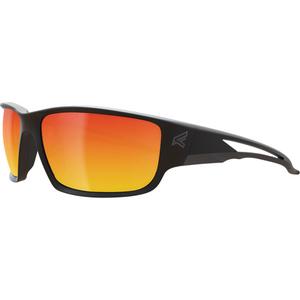 Kazbek Safety Glasses - Meets/Exceeds CSA Z94.3/ANSI Z87+/MCEPS GL-PD 10-12, Mirror/Red, Anti-Scratch, Black, Nyl/TPR/PC