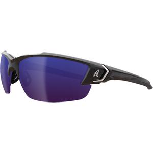 Khor G2 Safety Glasses - Meets/Exceeds CSA Z94.3/ANSI Z87+/MCEPS GL-PD 10-12, Blue Mirror, Anti-Scratch/Polarized, Black, Nyl/TPR/PC