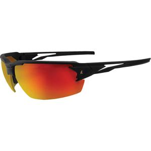 Pumori Safety Glasses - Meets/Exceeds CSA Z94.3/ANSI Z87+/MCEPS GL-PD 10-12, Mirror/Red, Anti-Scratch, Black, Nylon/TPR/PC