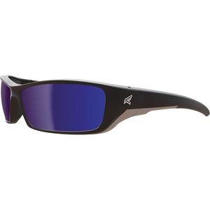 Reclus Safety Glasses - Meets/Exceeds CSA Z94.3/ANSI Z87+/MCEPS GL-PD 10-12, Blue Mirror, Anti-Scratch/Polarized, Black, Nyl/TPR/PC