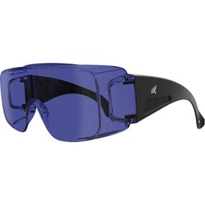 Ossa Safety Glasses - Meets/Exceeds CSA Z94.3/ANSI Z87+/MCEPS GL-PD 10-12, Blue, Anti-Scratch, Black, PC
