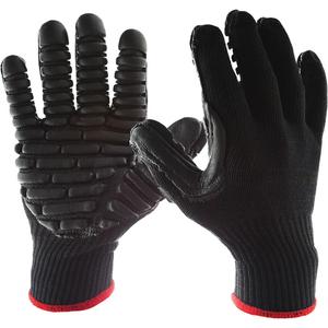 Blackmaxx ISO Anti-Vibration Gloves - Medium/8, Knit Wrist, ISO 10819:2013, EN388 Level 3, EN388 Level 2, EN388 Level 4