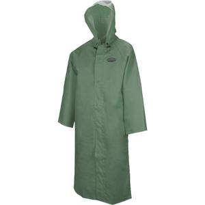 851 Hurricane Long Coat with Detachable Hood - 2X-Large, Green, 48", 56", 34"