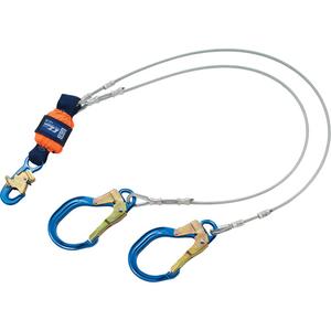 Energy Absorbing Lanyard - 6', 146 lbs., 308 lbs., Snap Hook, Rebar Hook, Metal, Pack, 2, Aluminum, Aluminum