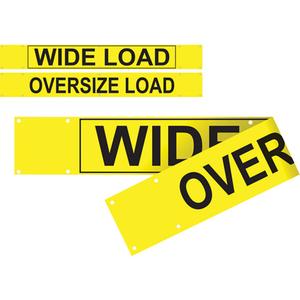Double Sided Wide Load/Oversized Load Banner - Vinyl, 96", 12", Black & Yellow