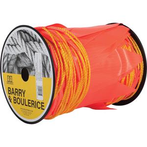 Warning Line with Flags - Orange, 328', 3/16", Yellow, 18", 6" x 9"