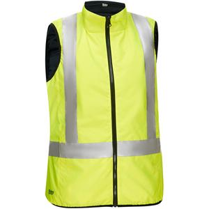 Bisley® X-Back Women's Contoured Reversible Puffer Vest - High Visibility Lime-Yellow, Silver, 2X-Large, Polyester, Meets/Exceeds CSA Z96 Class 2 - Level 2, ANSI 107 Type/Class R2