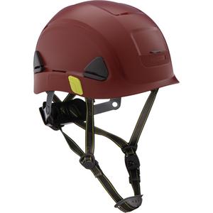 Fibre Metal Climbing Style Safety Helmet - Ratchet, Brown, White, Yellow, Green, Grey, Black, Red, High Visibility Orange, Dark Blue, Multi-Colour, Non-Vented, ANSI Type II/Meets/Exceeds CSA Type 2