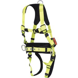 FBH-70110B PeakPro Plus Series Safety Harness with Trauma Strap - Work Positioning/Fall Arrest, AP, 2X-Large, Back - Side, Quick-Connect, Quick-Connect, CSA Z259.11