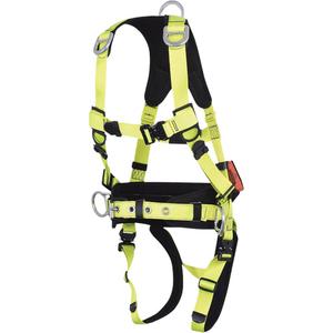 FBH-70110G-L PeakPro Plus Series Safety Harness - Work Positioning/Fall Arrest, AEP, Large, Back - Shoulder - Side, Quick-Connect, Quick-Connect, CSA Z259.10