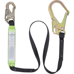 SA-6402-6 Shock Absorbing Lanyard - 6', Meets/Exceeds CSA-Z259.11, 200 lbs., 350 lbs., Snap Hook, Form Hook, Polyester, Pack, 1, 4.4' at 350 lbs., 6', 1800 lbs., 2
