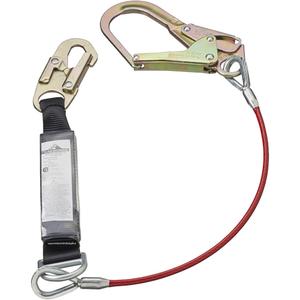 SA-5502-6 Shock Absorbing Lanyard - 6', Meets/Exceeds CSA-Z259.11, 110 lbs., 220 lbs., Snap Hook, Form Hook, Galvanized Steel, Pack, 1, 4' at 220 lbs., 6', 1800 lbs., 2