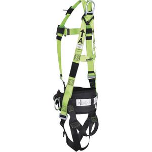 FBH10000E1020-L Contractor Series Safety Harness with Positioning Belt - Work Positioning/Fall Arrest, AEP, Large, Back - Shoulder - Side, Pass-Through/Mating, Pass-Through/Mating, Friction, 5