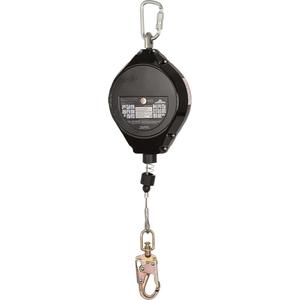 SRL-73302-60LE Self-Retracting Lifeline - 60', 1, Galvanized Steel, Swivel, Snap Hook, Aluminum, Carabiner, Steel, SRL-LE, 4.12 kN (926 lbf), 310 lbs. (141 kg), CSA Z259.2.2-2017, ANSI Z359.14-2014, Class B