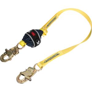 Web Shock-Absorbing Lanyard - 4', 132 lbs., 310 lbs., Snap Hook, Snap Hook, Polyester, Pack, 1, Zinc Plated Steel, Zinc Plated Steel, Fixed, Web