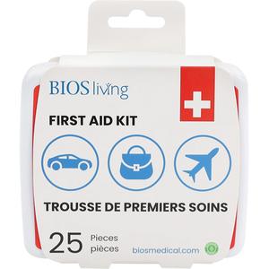 25-Piece Home & Travel First Aid Kit - Plastic Box