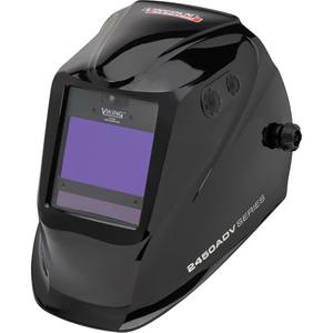 VIKING™ 2450 ADV Series Welding Helmet - Black, 3.82" L x 2.44" W, 5 - 13, (1) VIKING 2450ADV Welding Helmet; (1) Bandana; (5) KP2898-1 Outside Cover Lens; (2) KP2931-1 Inside Cover Lens; (1) Decal Sheet
