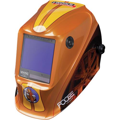 VIKING™ 3350 Terracuda® Welding Helmet - Graphics, 3.74" L x 3.34" W, 5 - 13, (1) Welding Helmet; (1) Helmet Bag; (1) Bandana; (5) KP2898-1 Outside Cover Lenses; (2) KP3044-1 Inside Cover Lenses; (1) Decal Sheet