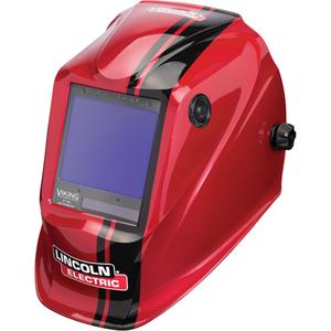 VIKING™ 3350 Code Red® Welding Helmet - Graphics, 3.74" L x 3.34" W, 5 - 13, (1) Welding Helmet; (1) Helmet Bag; (1) Bandana; (5) KP2898-1 Outside Cover Lenses; (2) KP3044-1 Inside Cover Lenses; (1) Decal Sheet