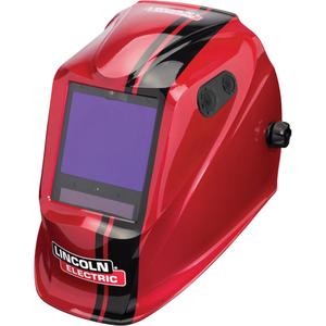 VIKING™ 3350 ADV Code Red® Welding Helmet - Graphics, 3.74" L x 3.15" W, 5 - 13, (1) VIKING™ 3350 ADV Welding Helmet (1) Bandana (1) Protective Drawstring Bag (1) Helmet Sticker Sheet (5) KP2898-1 Outside Cover Lenses (2) KP5244-1 Inside Cover Lenses