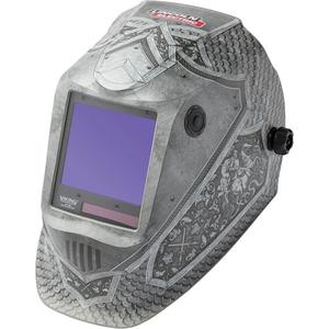 VIKING™ 3350 Medieval® Welding Helmet - Graphics, 3.74" L x 3.34" W, 5 - 13, (1) Welding Helmet; (1) Helmet Bag; (1) Bandana; (5) KP2898-1 Outside Cover Lenses; (2) KP3044-1 Inside Cover Lenses; (1) Decal Sheet