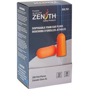 Foam Earplugs - Uncorded, 32, One-Size, Meets/Exceeds CSA Class AL, Pair - Polybag