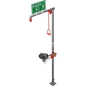 Combination Shower with Open Stainless Steel Bowl & Top Inlet - Pedestal, 1 Year, Top, 1-1/4" (F), 29 - 87 PSI