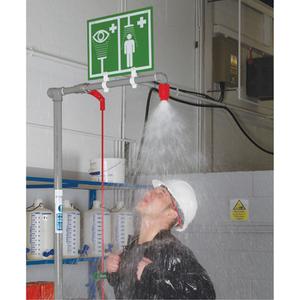 Combination Shower with Closed ABS Bowl & Top Inlet - Pedestal, 1 Year, Top, 1-1/4" (F), 29 - 87 PSI