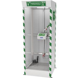 Emergency Cubicle Shower & Covered Eye & Face Wash with Sump Pump - 1 Year, Middle, 1" (M), 29 - 87 PSI