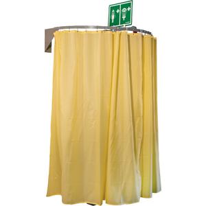 Wall Mounted Safety Shower Modesty Curtain - Non-Medical, 1 Year, 86" L x 76" W (218 cm- x 193 cm)