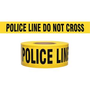 "Police Line Do Not Cross" Contractor-Grade Barricade Tape - 2 mils, 1000', 3", Black on Yellow, English