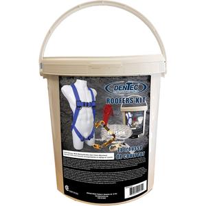 ECO™ Roofer's Kit with 25' Rope - Fall Arrest, A, 310 lbs., Medium/Large/X-Large, Back, Pass-Through/Mating, Pass-Through/Mating, 25', Blue, Polyester