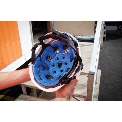 BOLT™ Safety Helmet Cooling Liner - Blue, Polyester, 8.12", 10", 0.25" - Image 3