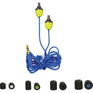 Listen-Only Wired Earbuds - 3-Month Limited, Blue & Yellow