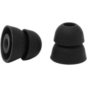 Small Double Flange Replacement Eartips - Black, Silicone