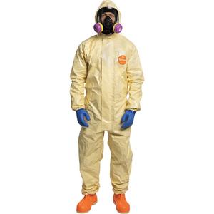 Tychem® 6000 SFR Coverall - 2X-Large, Small, Medium, Large, X-Large, 3X-Large, 4X-Large, 5X-Large, Khaki, 40", 28-3/4", 34", 43-3/4" - 47-1/4"