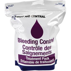 13-Piece Bleed Control Refill Pack for Emergency Response First Aid Kit - (2) Nitrile Exam Gloves; (3) Abdominal Pad Sterile; (1) Hemostatic Gauze Pad; (1) Windlass Tourniquet; (1) Pressure Bandage;