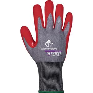 Waterproof Cut-Resistant Gloves - 10, 7, 8, 9, 11, 12, 18, TenActiv™, Foam Nitrile, Dipped Palm, ASTM ANSI Level A6, ANSI/ISEA 105 Level 6, Unrated, ANSI/ISEA 105 Level 4, Unrated, 2", Knit
