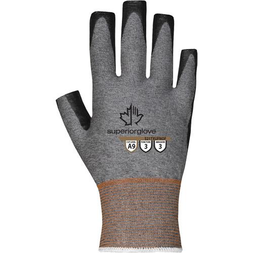 Ultra-Thin Open-Finger Gloves - 10, 5, 6, 7, 8, 9, 11, 12, 21, TenActiv™, Nitrile, Dipped Palm, ASTM ANSI Level A9, ANSI/ISEA 105 Level 3, Unrated, ANSI/ISEA 105 Level 3, Unrated, HVAC, Metal Fabrication