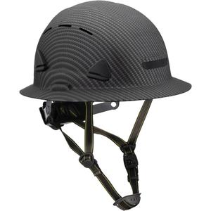 Fibre Metal Climbing Style Helmet with Full Brim - Ratchet, Vented, ANSI Type II/Meets/Exceeds CSA Type 2, ANSI Class E, HDPE, Full Brim