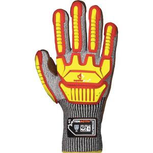 TenActiv™ STAGBLPVB Impact Gloves - 3X-Large, Knit Wrist, Cowhide, 13-Gauge, ANSI Level A8, ANSI Level 6, ANSI Level 1