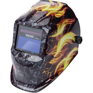 VIKING™ 1740 Ignition™ Auto-Darkening Welding Helmet - Graphics, 3.78" L x 1.67" W, 9 - 13, ANSI Z87.1, Analog, Ratchet